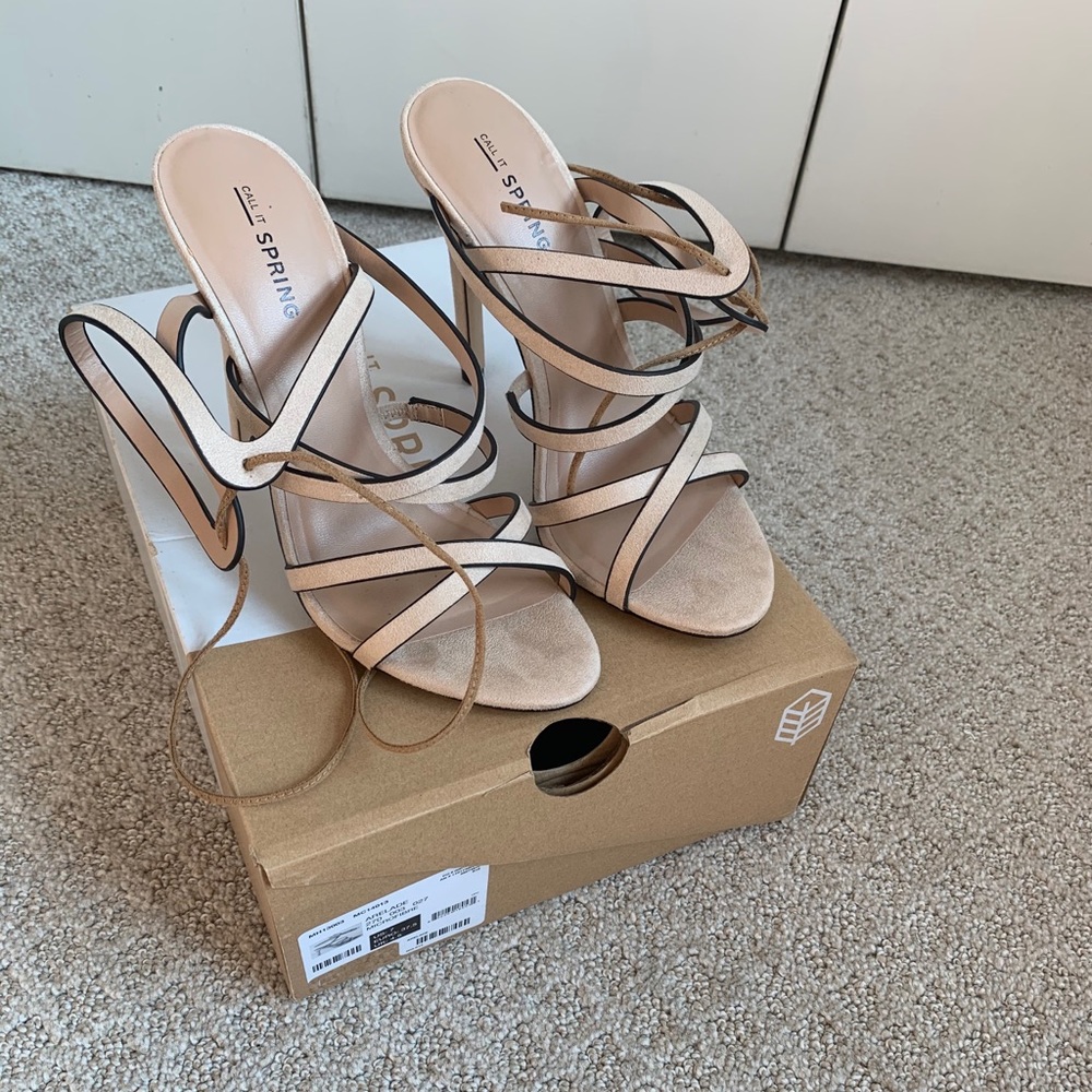 Women’s lace up heels.